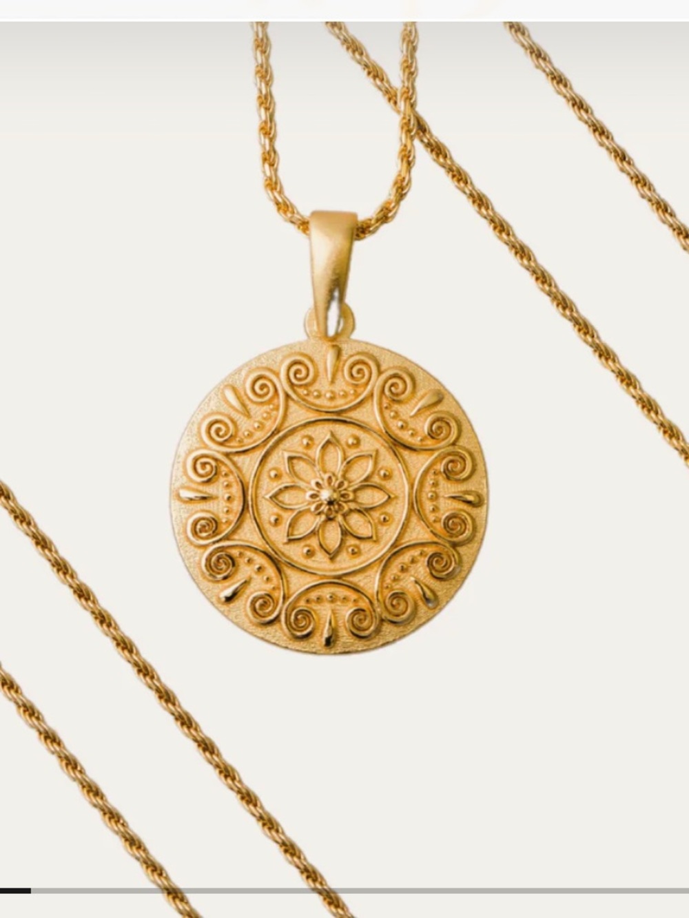 MantraBand Gold 'I CHOOSE JOY' Engraved Mini Disc Necklace